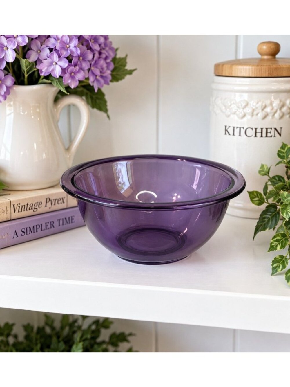 Vintage Pyrex Amethyst Purple Glass #322 1 Qt Mixing Bowl 7" USA